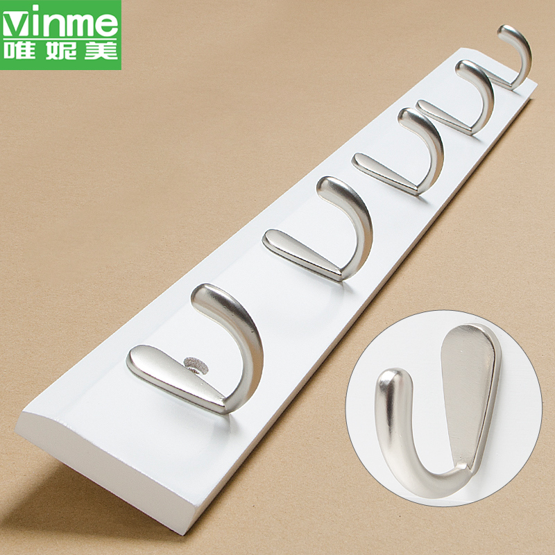 唯妮美 楠竹墙上衣帽架卧室挂衣架简易壁挂欧式门厅衣服架挂包架