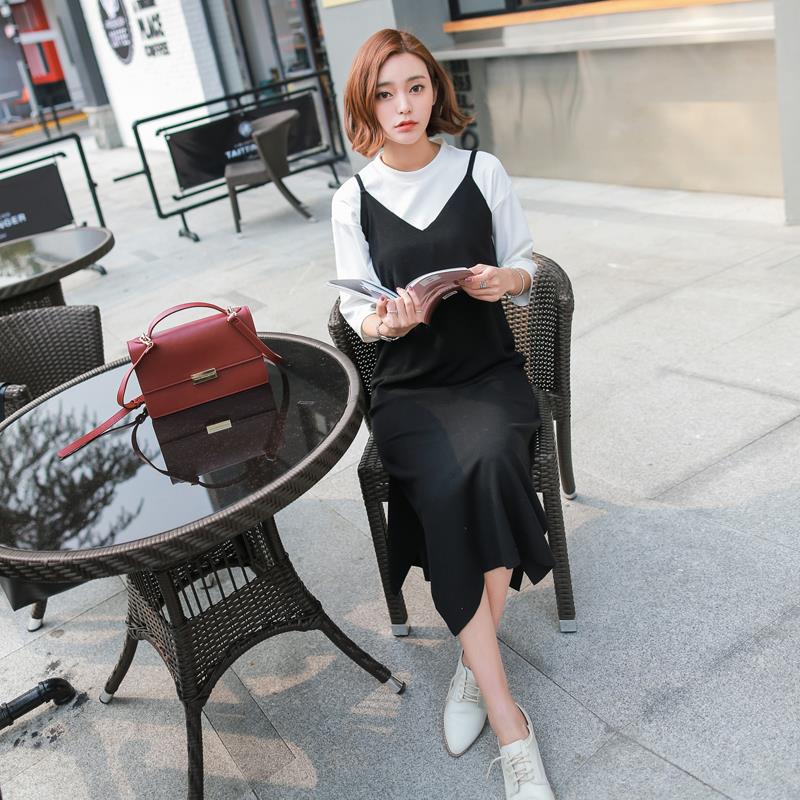 2016年新款春装连衣裙春季新品春款春天休闲韩版潮背带裙流行女装