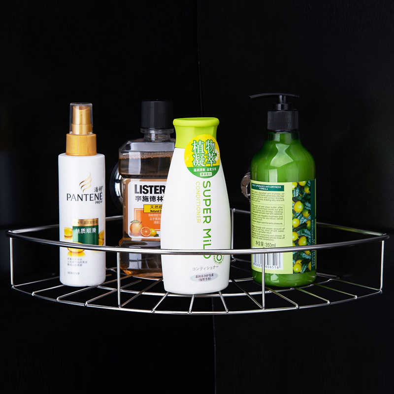 佳帮手三角置物架 卫生间厨房免钉无痕壁挂304不锈钢强力吸盘挂钩