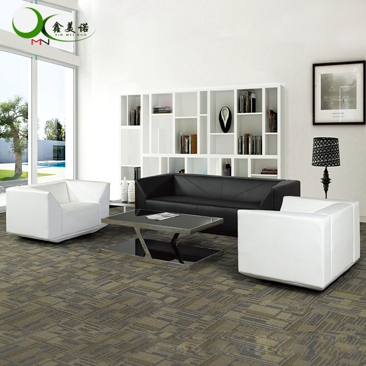 厦门办公家具办公沙发简约现代钻石办公沙发茶几组合真皮会客沙发