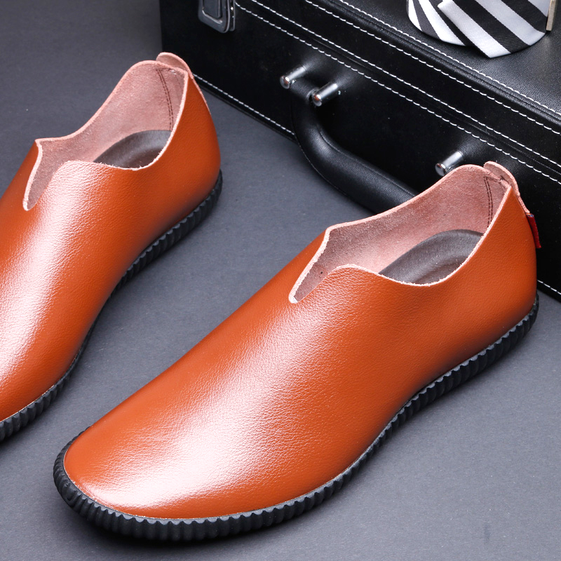 男士豆豆鞋潮流韩版休闲皮鞋透气驾车鞋软底