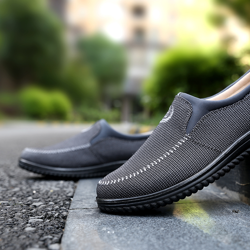 老北京布鞋男鞋夏休闲鞋中年爸爸鞋透气单鞋
