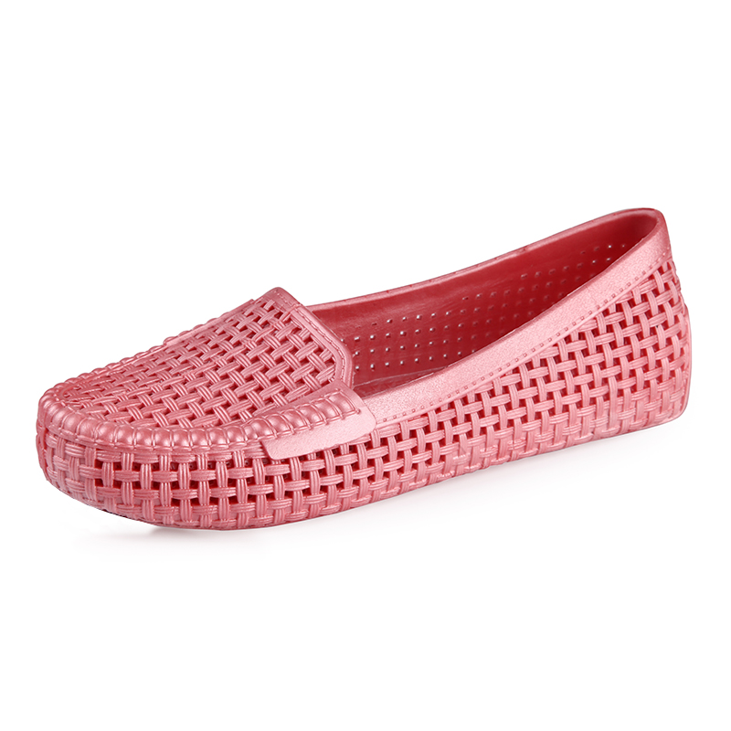 妈妈鞋洞洞鞋女镂空单鞋平底凉鞋女护士鞋大码孕妇鞋中老年鞋塑料