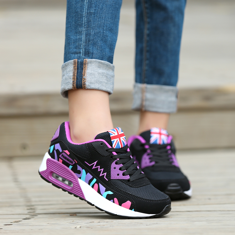 2015秋冬季厚底韩版气垫鞋运动鞋女休闲学生跑步鞋女鞋平底鞋单鞋