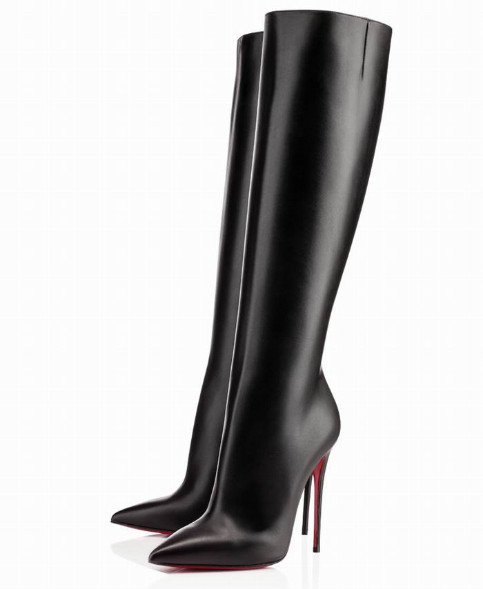 沧口小辣椒红人款 尖头超细跟真皮长靴 高靴 骑士靴 内侧拉链女靴