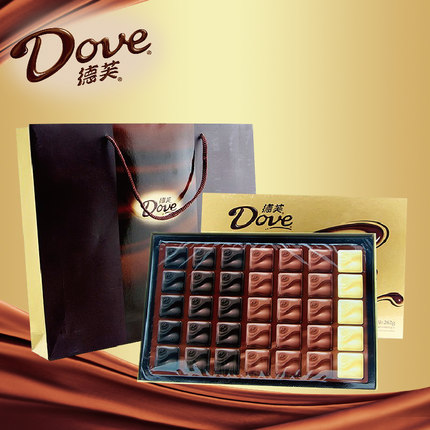 Dove德芙Esteem埃丝汀 黑白巧克力礼盒装262g*10盒每箱 整箱批发
