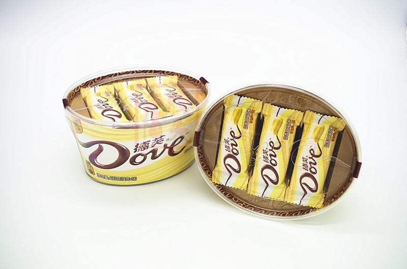 包邮！日期新德芙碗装 奶香白巧克力14g*18片盒装