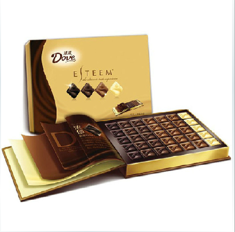 德芙埃丝汀巧克力礼盒装262g丝滑牛奶白香浓醇黑巧克力