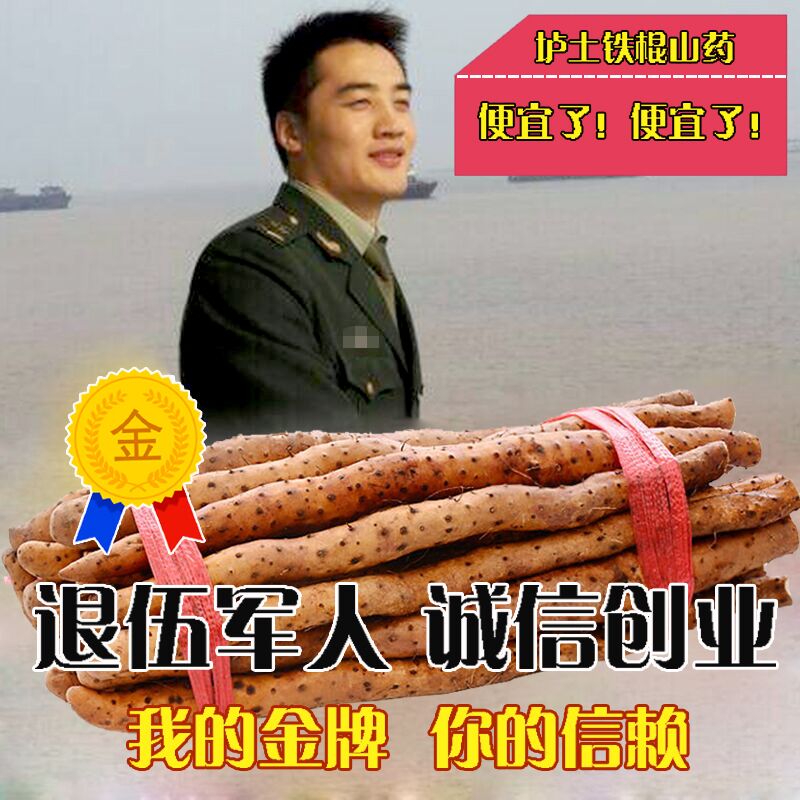 河南焦作温县正宗农家原生态新鲜垆土铁棍山药怀山药 5斤家庭装
