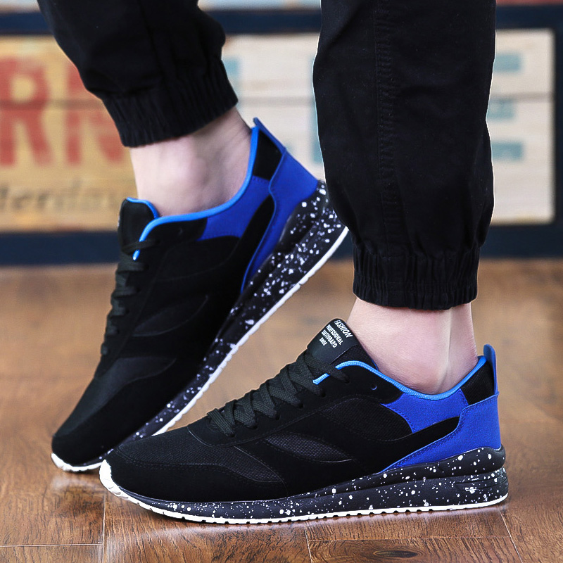 夏季男士透气网面布板鞋时尚百搭韩版休闲运动跑步男鞋子潮鞋夏天