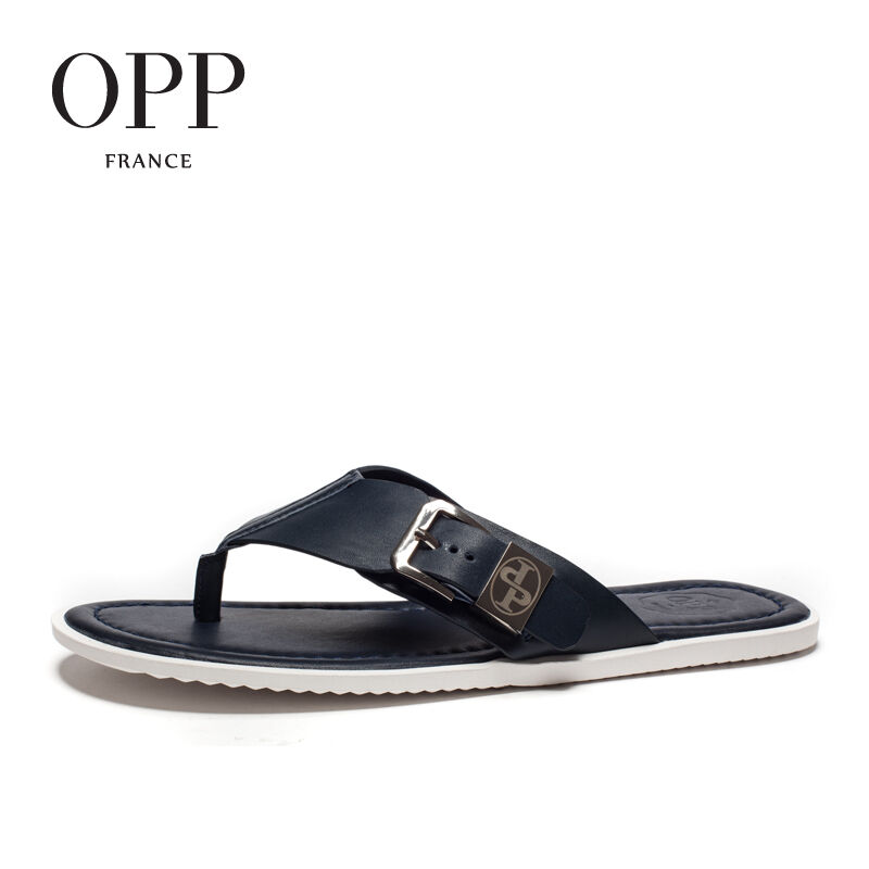 正品OPP2016夏季新款男士凉鞋 男英伦时尚休闲男拖鞋男鞋真皮牛