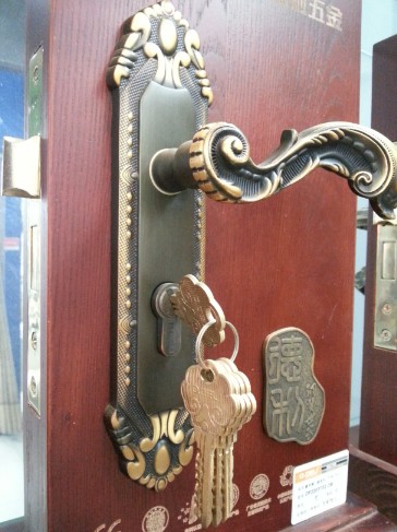 原装【德利门锁】德国工艺纯铜 中国制造古铜门锁DF2203T02 OB