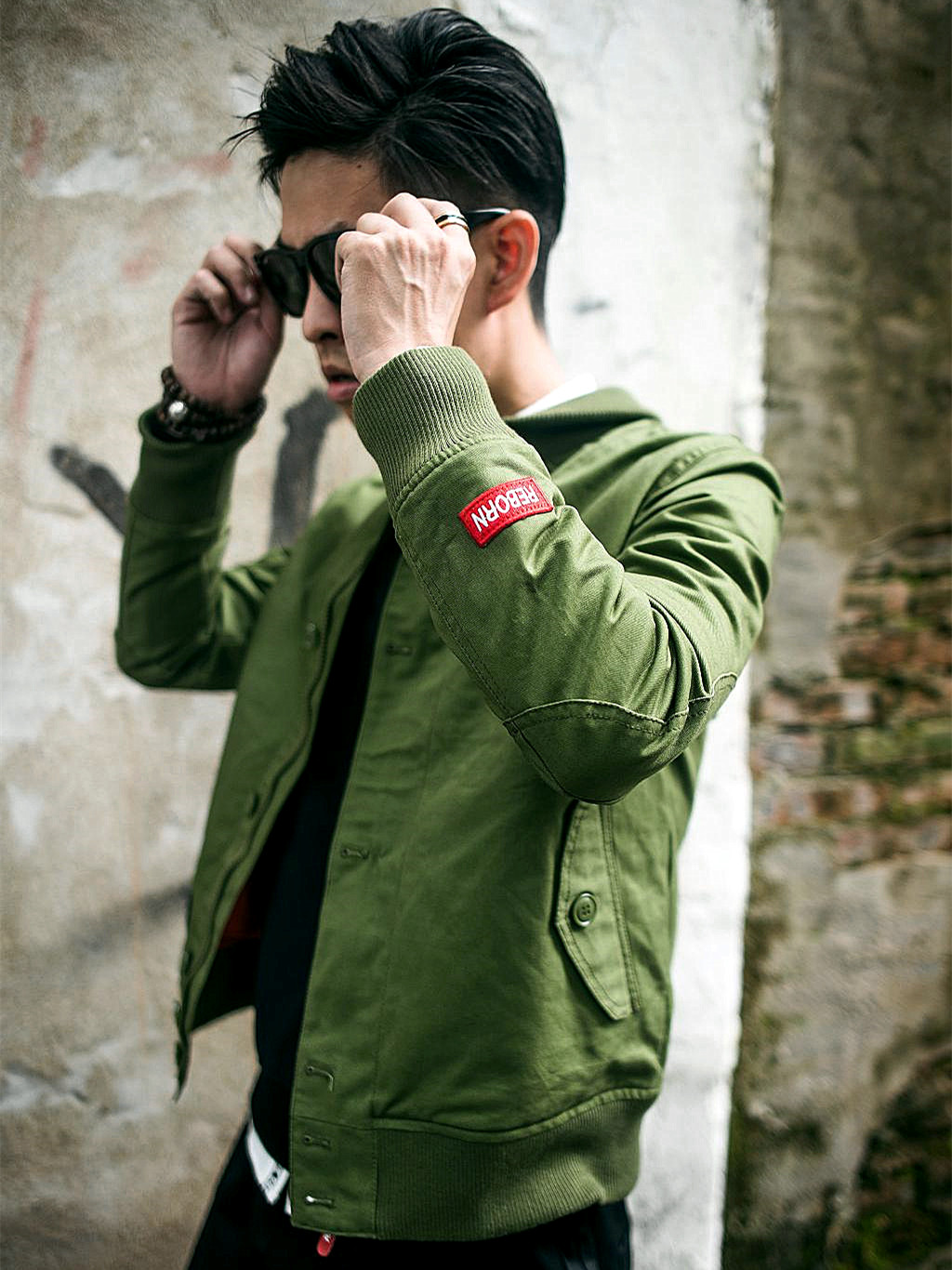 春装新款 原创欧美日系复古工装飞行夹克美式青年男装休闲外套潮