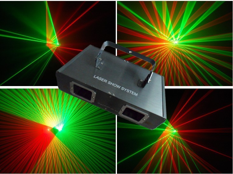 双头红绿激光灯 满天星激光灯光束图案灯 扇形线条舞台灯光 KTV灯