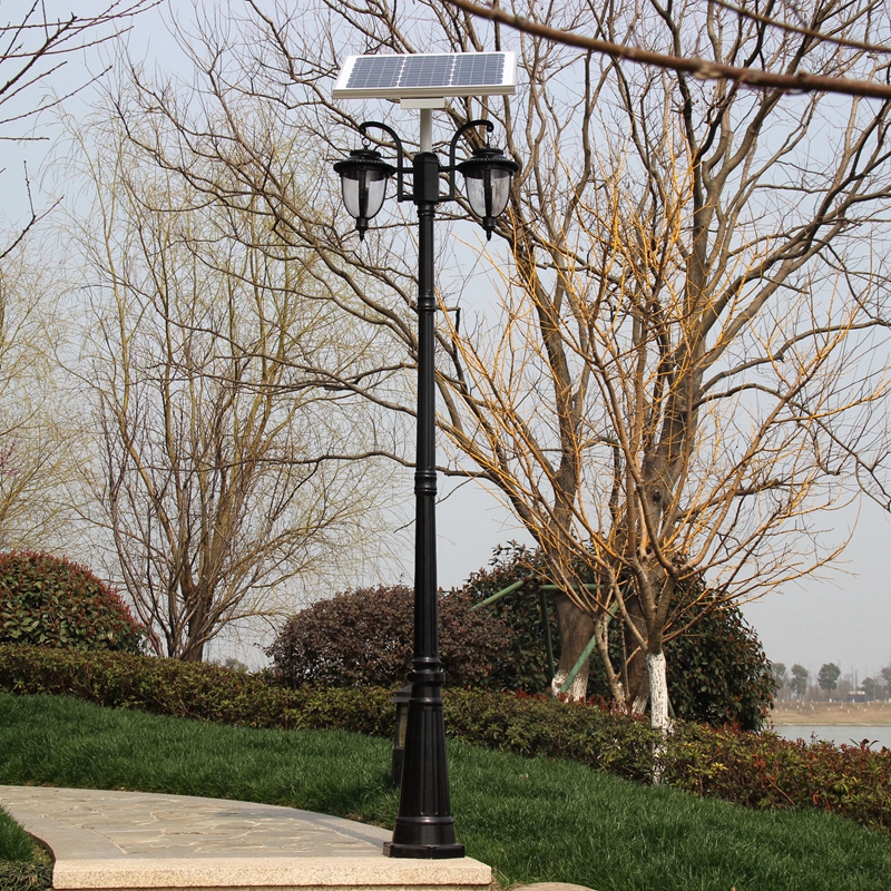 锂电池太阳能路灯欧式户外灯别墅庭院灯家用超亮新农村小区道路灯