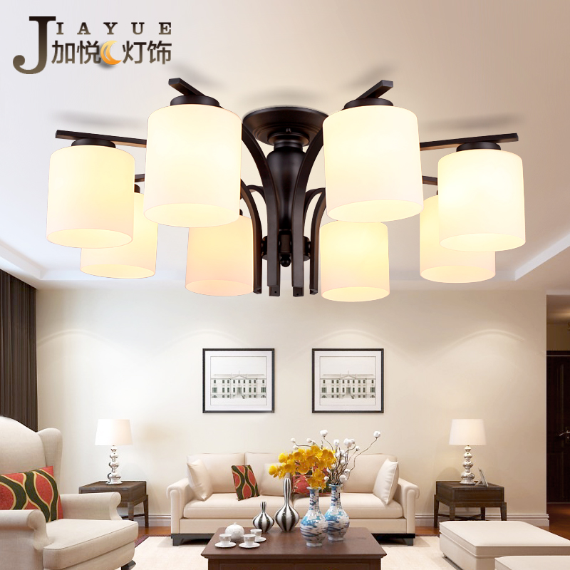 北欧式吊灯现代简约宜家客厅吸顶灯主卧室餐厅灯田园美式铁艺灯饰