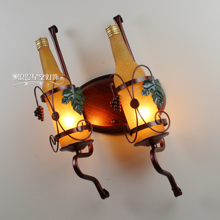 简约欧式jrs视频直播_JRS体育直播_jrs直播是什么意思复古双头啤酒瓶壁灯 卧室酒吧台 过道灯阳台灯 KTV