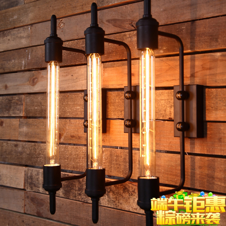 美式乡村工业风格jrs视频直播_JRS体育直播_jrs直播是什么意思蒸汽管壁灯复古床头镜前灯阳台楼梯长笛壁灯