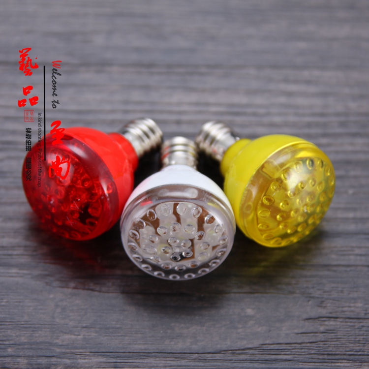 LED灯泡E12螺口0.3W室内节能灯佛前供灯蜡烛灯节能 神台灯泡 一对