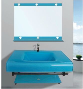 爱尚妮厂家直销钢化玻璃浴室柜组合洗手洗面盆组合卫浴洗漱台台盆