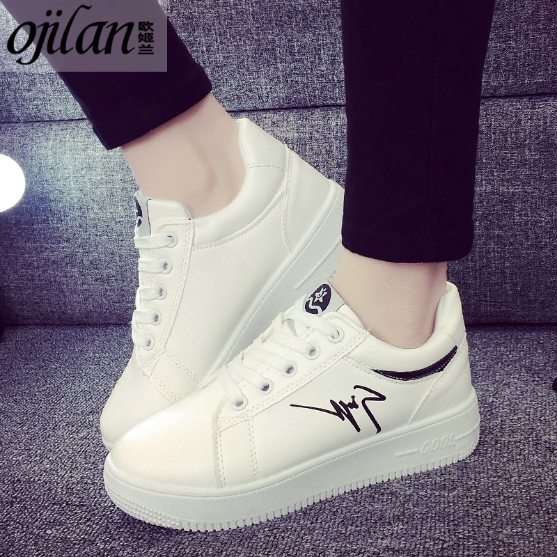 2016新款女鞋韩版休闲运动鞋女白色板鞋厚底学生跑步单鞋小白鞋潮