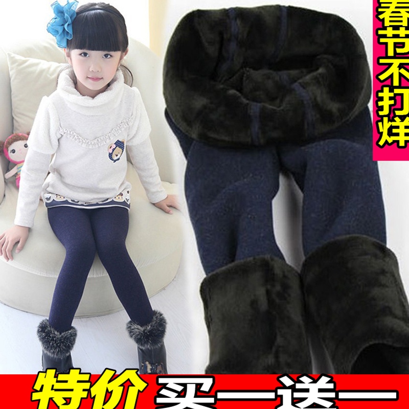 女童连裤袜加绒加厚儿童打底袜子保暖踩脚宝宝七彩棉裤纯棉春秋款