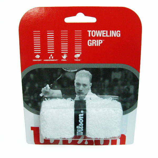 wilson/威尔胜 羽毛球手胶 毛巾吸汗带WRR933400WH