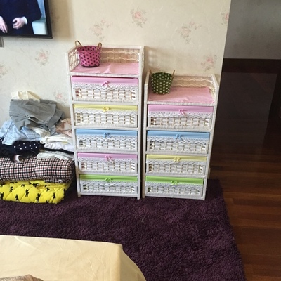 包邮宜家草编藤编收纳柜简约床头柜储物柜田园宝宝衣柜抽屉式欧式