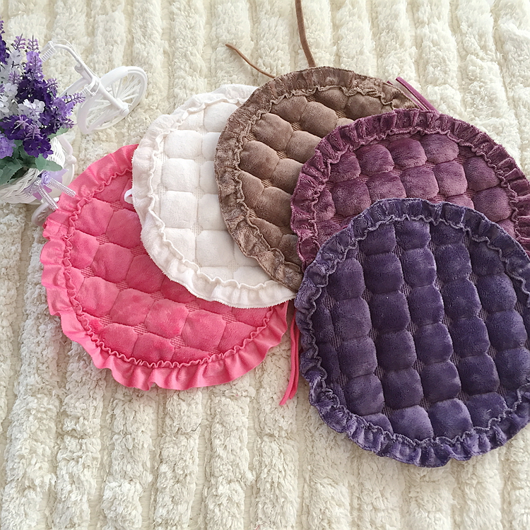 包邮加厚毛绒椅子坐垫椅垫可机洗餐椅垫椅座垫防滑圆椅垫可定制