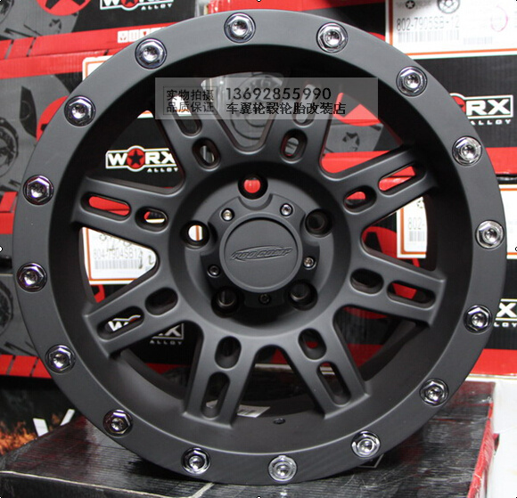 16 17寸越野改装轮毂6x139.7 8J ET0 三菱吉普帕杰罗酷路泽特拉卡