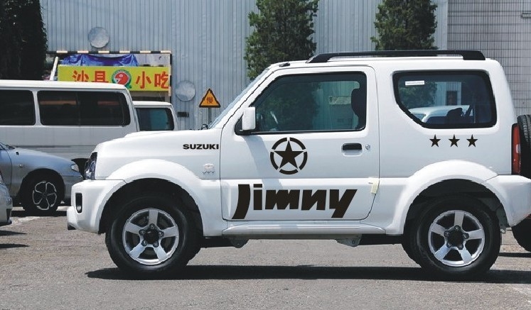 包邮SUV越野汽车贴纸铃木吉姆尼车身英文车门五角星全车拉花车贴