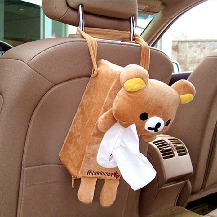 卡通挂袋 椅背纸巾抽/盒 纸巾盒车用 可爱收纳盒汽车用品置物盒