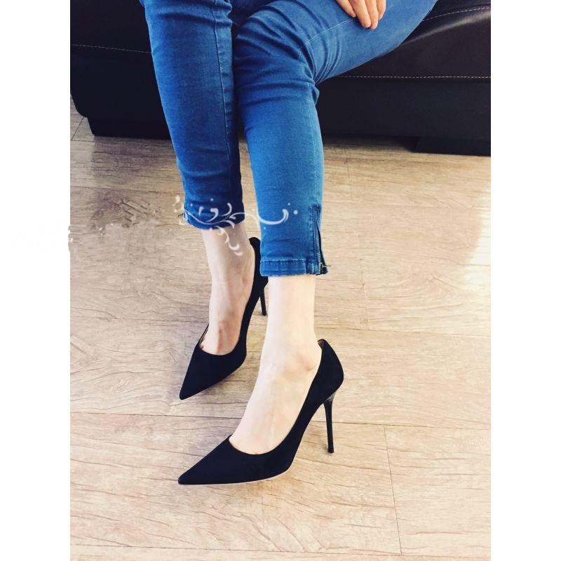 ZOROWOMAN春秋新款浅口尖头性感高跟鞋大红色细跟单鞋婚鞋ol女鞋