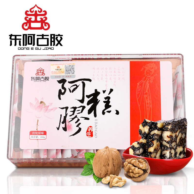 东阿古胶 女士型阿胶糕即食山东阿胶ejiao固元膏 传统原味型450g