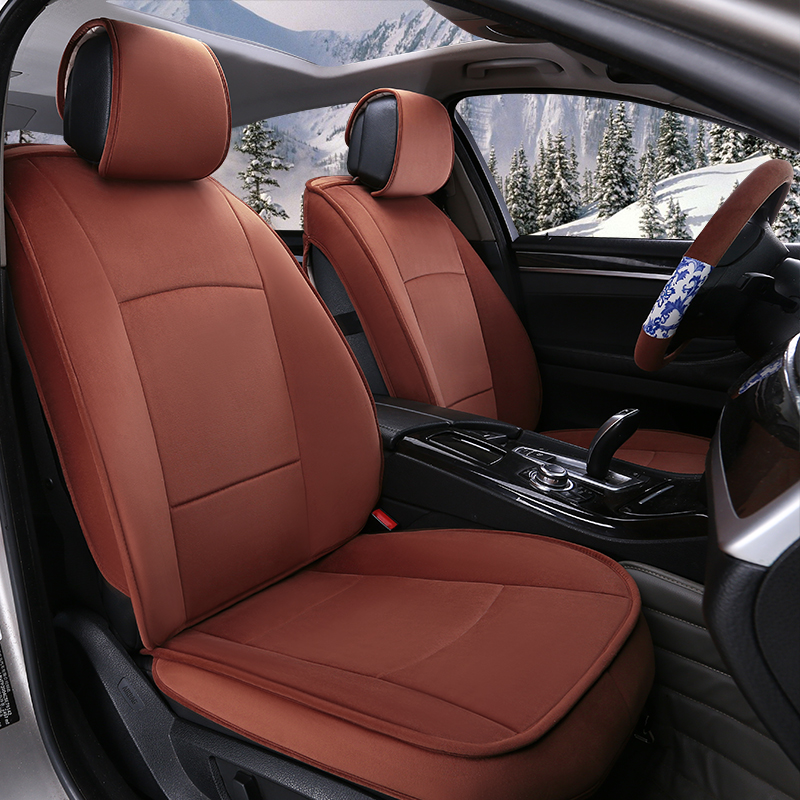 新款毛绒汽车坐垫迈腾汉兰达途观锐志途安crv冬季专车专用座垫套