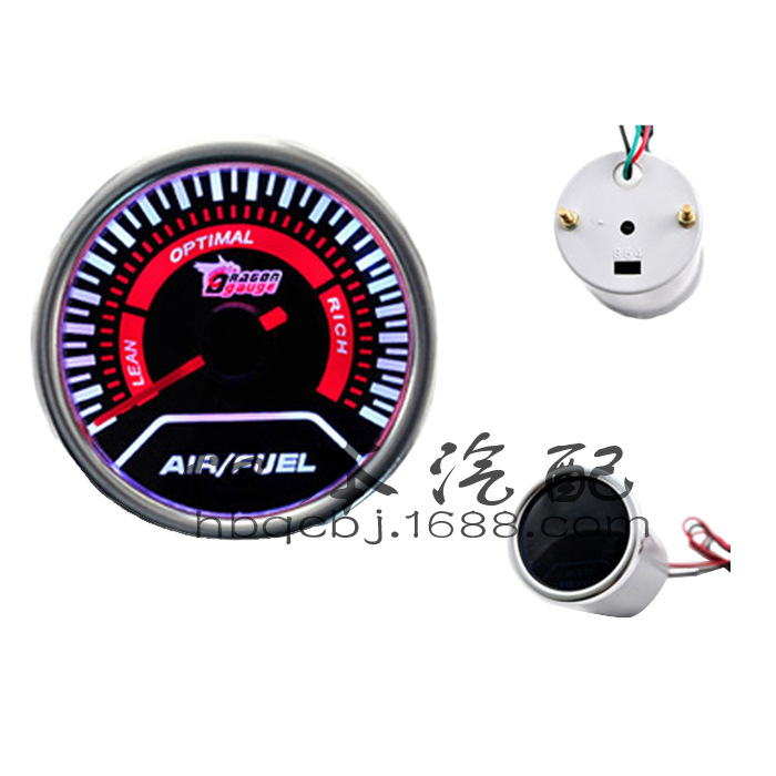 DRGON gauge 淡墨黑镜面空燃比仪表 汽车仪表 改装赛车仪表