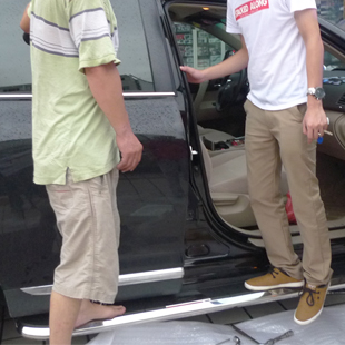 12-2013款汉兰达踏板脚踏板侧踏板汉兰达改装专用仿2011卡宴款