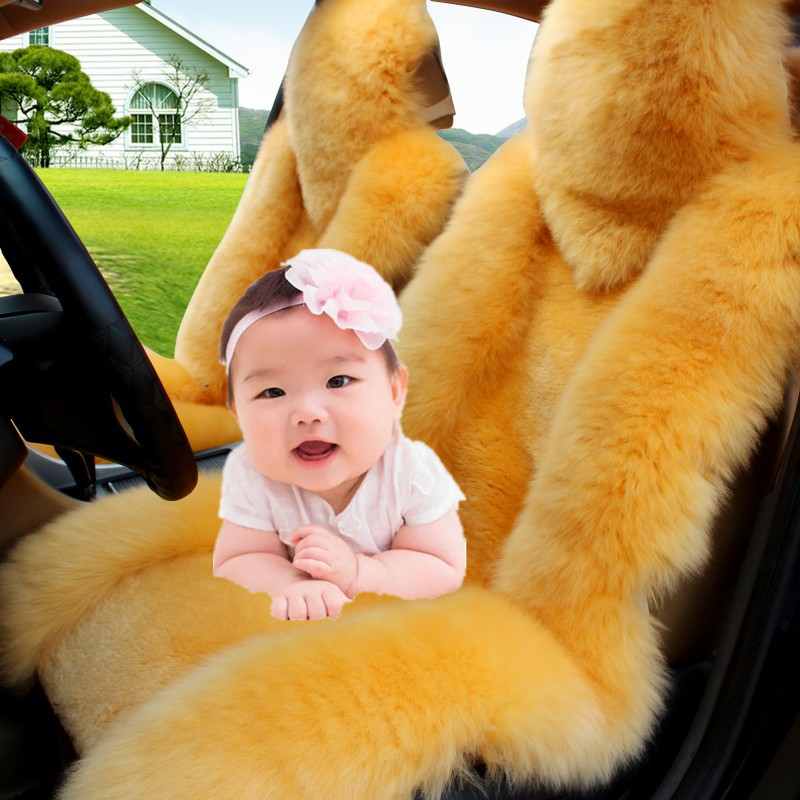 新款羊毛坐垫真皮汽车座套 福特新福克斯翼虎翼博蒙迪欧冬季坐套