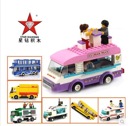 兼容乐高拼装积木正版星钻男女孩城市汽车模型益智组装6玩7具12岁