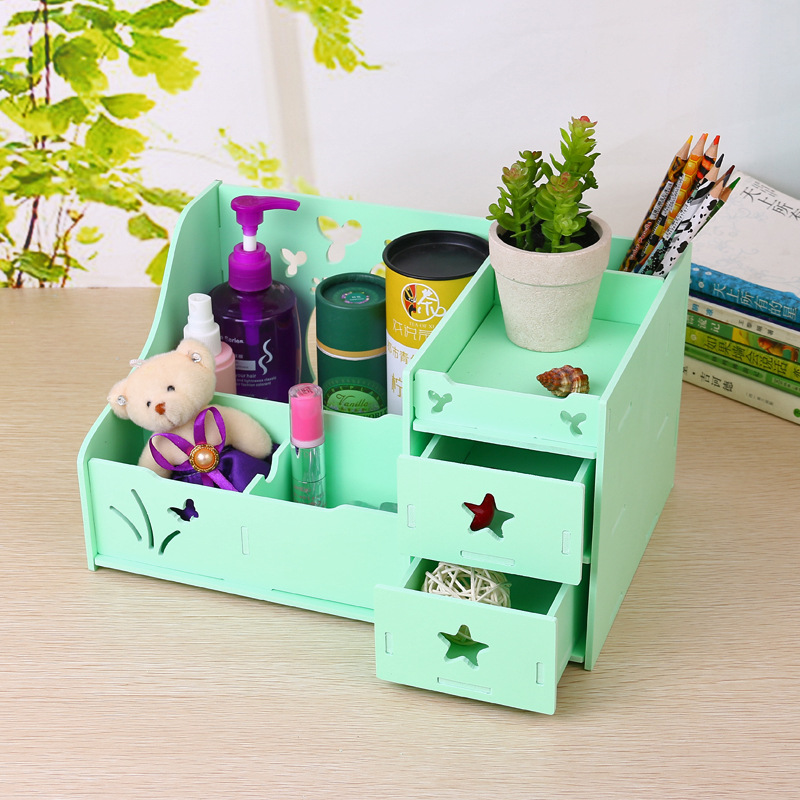 韩式jrs视频直播_JRS体育直播_jrs直播是什么意思木质抽屉式防水桌面化妆品收纳盒首饰盒大号梳妆整理箱