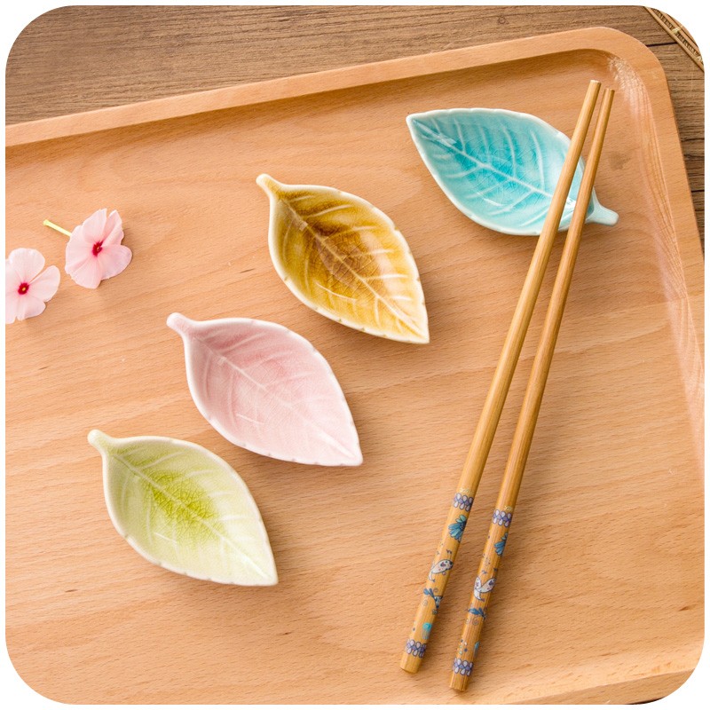 日式冰裂陶瓷碟子连筷托调料碟 厨房调味碟SPA精油调配碟