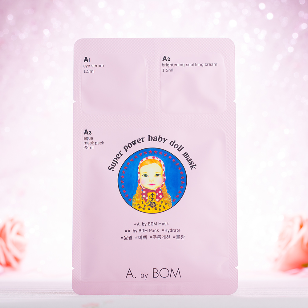 韩国A.by BOM超能婴儿面膜片眼霜面霜三部曲 美颜补水保湿水光肌