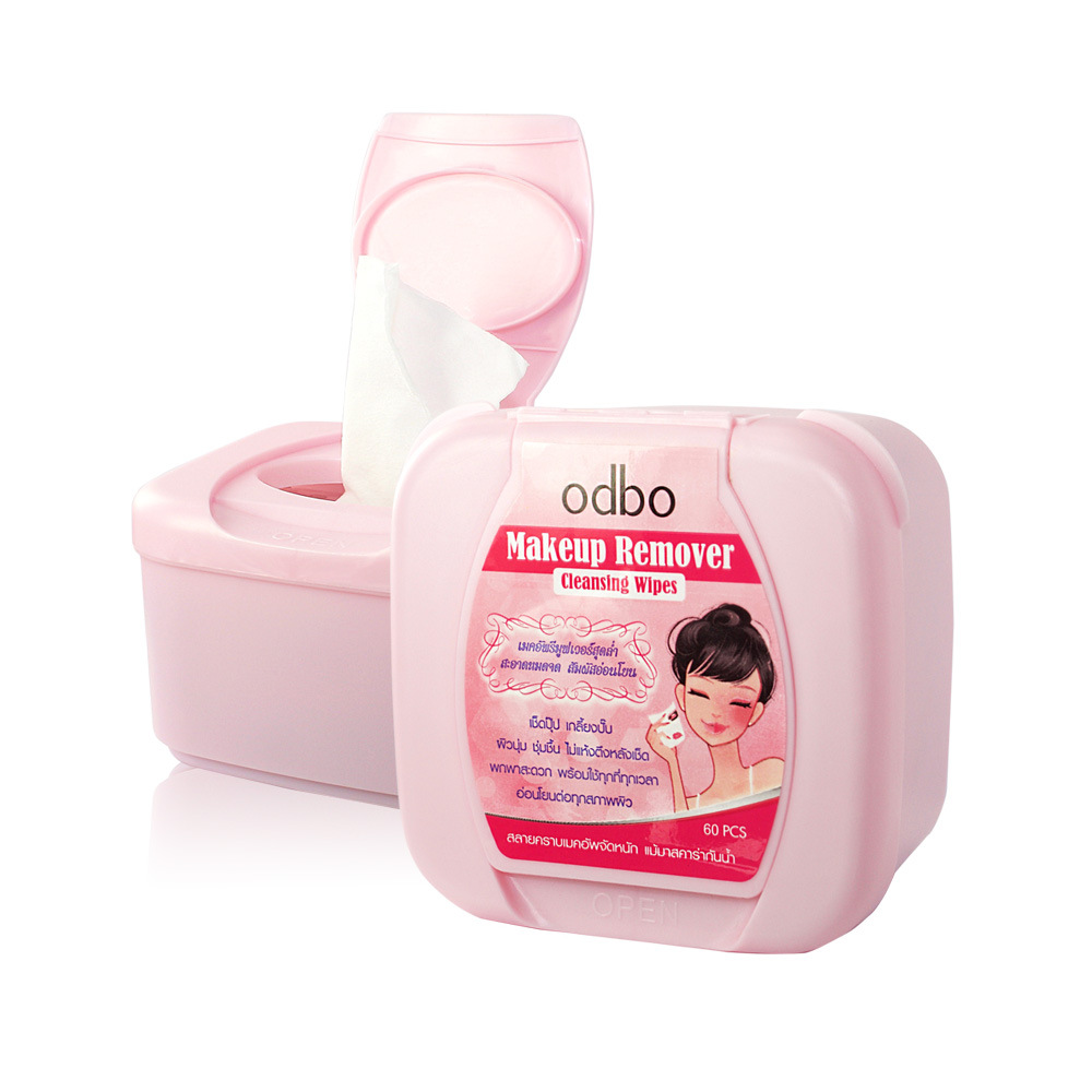 泰国原装进口odbo深层卸妆棉 眼唇脸部彩妆卸妆湿巾 温和洁肤保湿