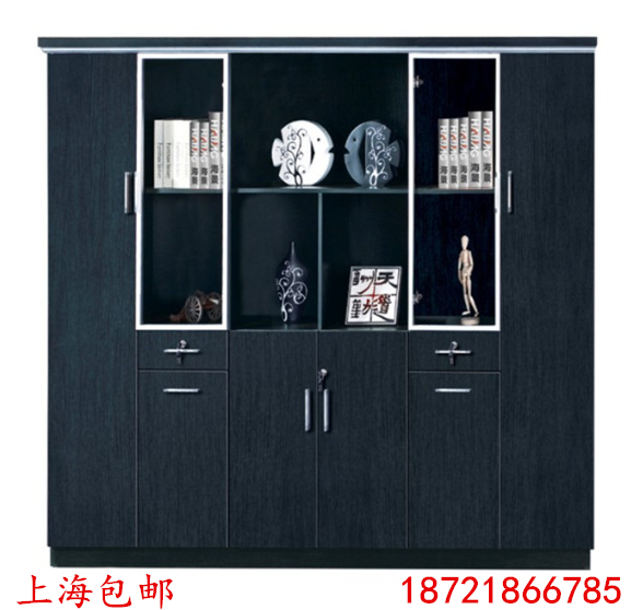 办公室落地文件柜组合档案资料仪器展示柜书柜简约现代木质办公柜