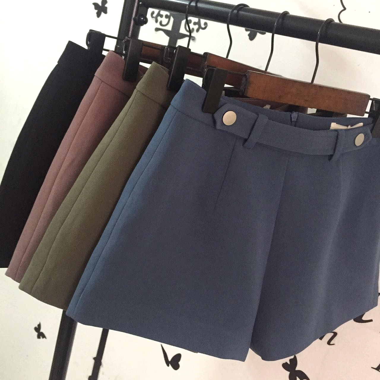 秋冬款衣时迷专柜正品西装高腰修身靴裤阔腿A字裤休闲大码短裤女