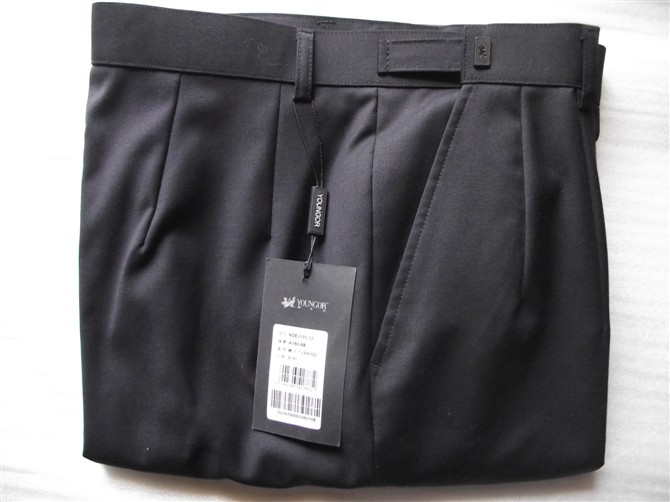 直筒裤 专柜正品 雅戈尔女士纯羊毛西裤  女西裤 藏青色裤子88003