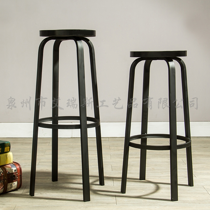 苹果手机店椅子铁艺吧台椅酒吧吧凳星巴克高脚凳休闲吧椅实木凳子