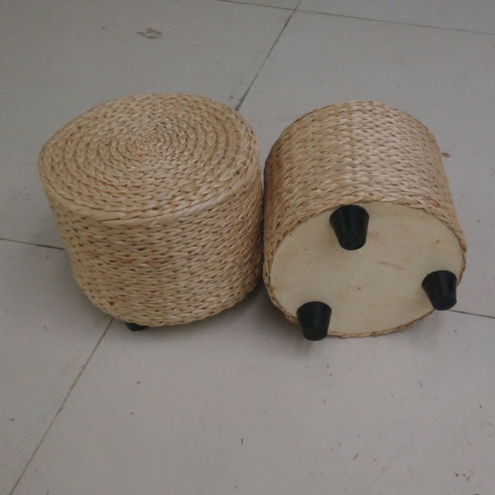 包邮宜家特价榻榻米坐凳矮凳坐墩儿童换鞋凳藤编草编凳子墩子圆凳