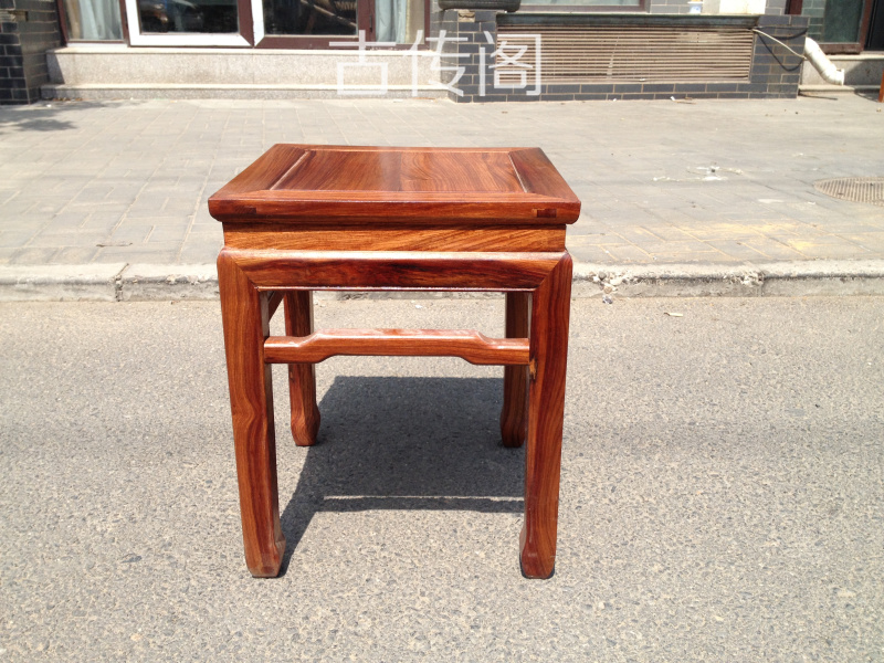 古典家具非洲花梨凳子 小方凳 休闲凳 实木茶凳 矮凳 仿古儿童凳