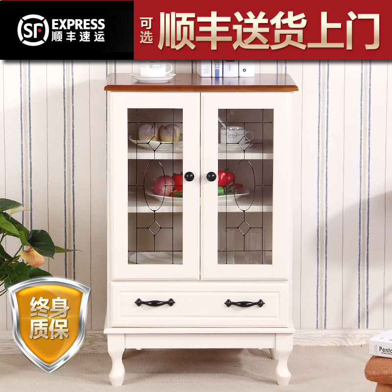 欧式厨房柜实木餐边柜酒柜客厅简易小柜子储物柜餐厅厨柜子小碗柜